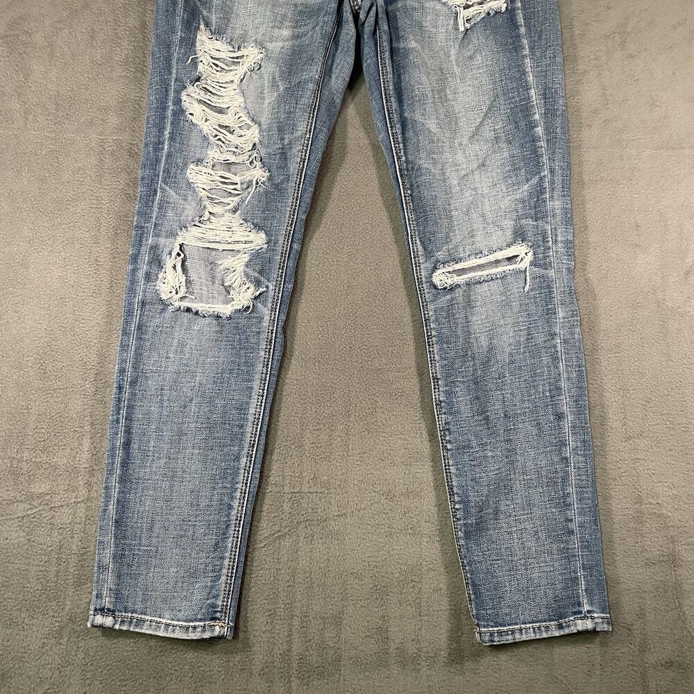 American Eagle Jeans Blue Women’s Size 2 Cotton Tomgirl Distressed Casual - Picture 2 of 13